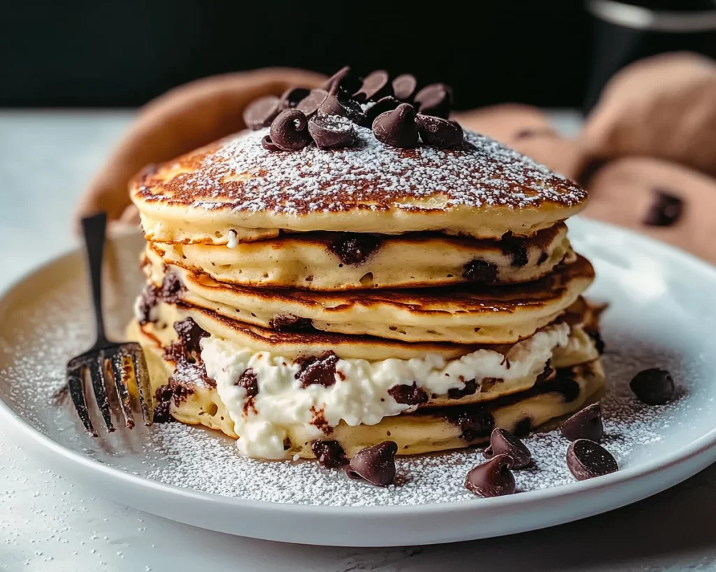 Mouthwatering Chocolate Chip Cottage Cheese Pancakes