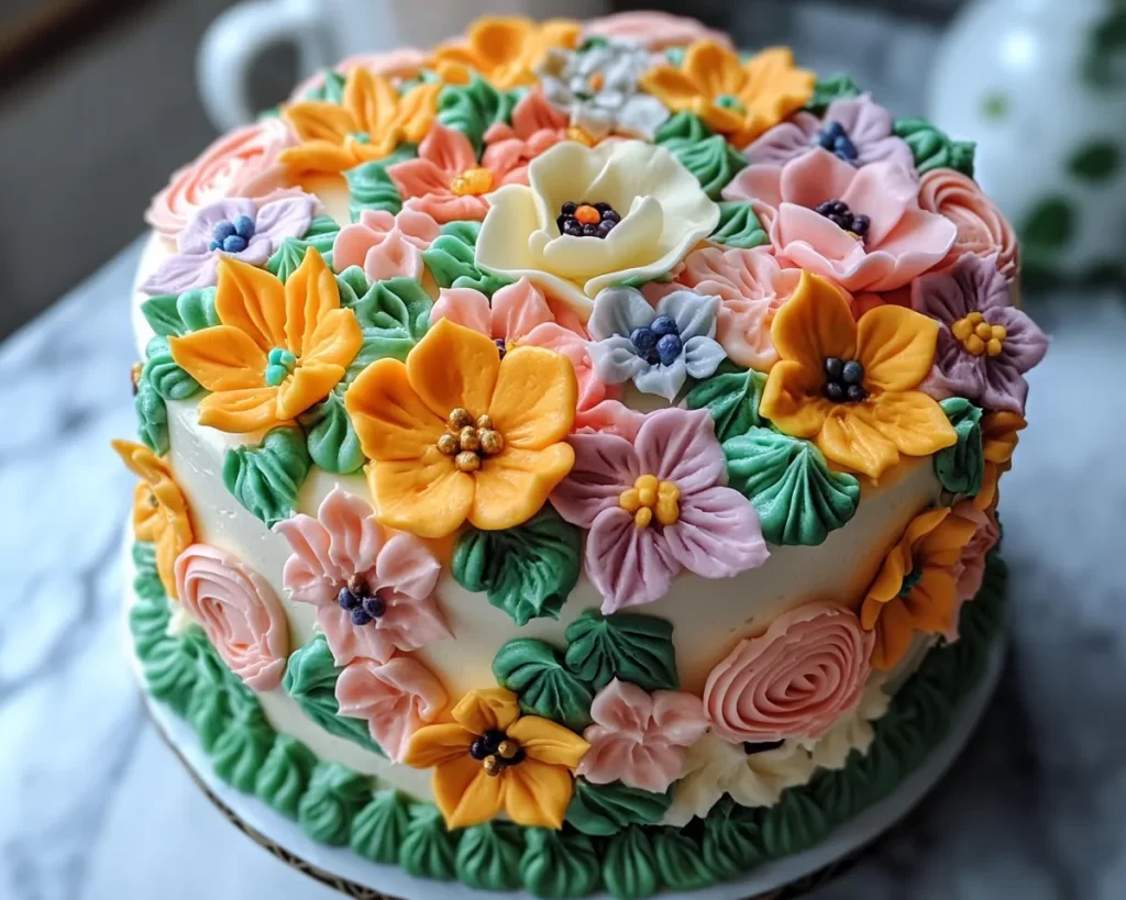 Spring Cake Designs: Floral Spring Sheet Cake Design