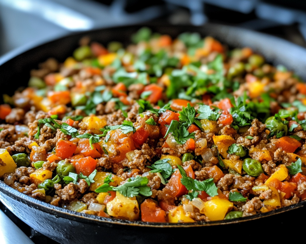 Healthy Ground Beef and Veggie Skillet