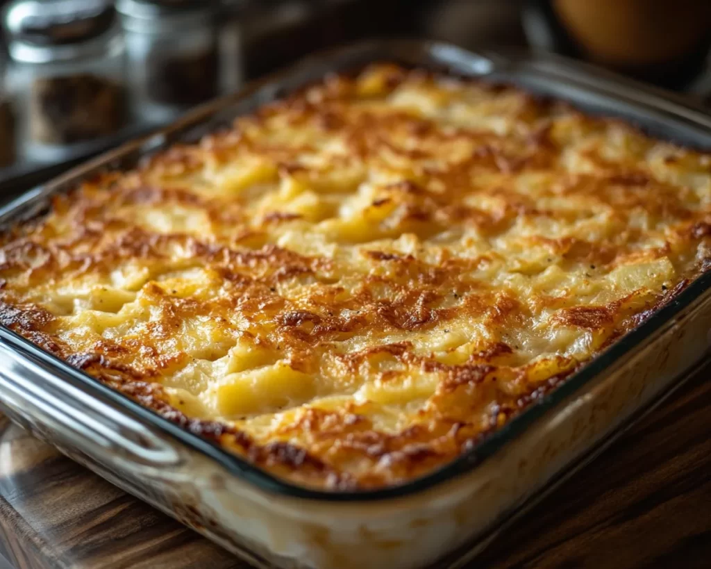 Funeral Potatoes with Hashbrowns (Creamy Comfort Casserole)