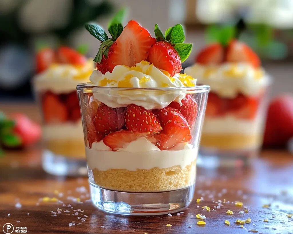Spring Desserts: Lemon Strawberry Trifle Cups