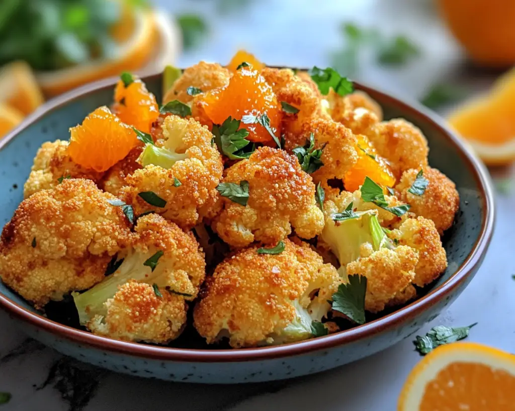 Crispy Baked Orange Cauliflower (Sweet & Zesty Vegan)