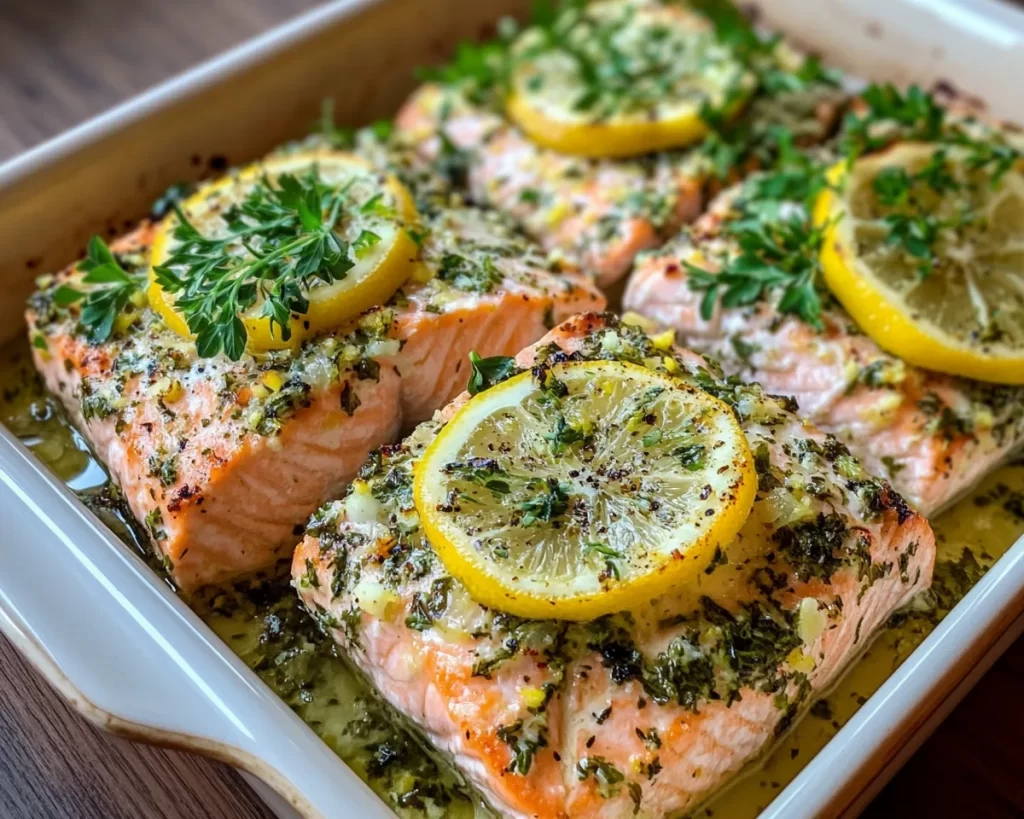 Easy Spring Dinner Party: Lemon Herb Salmon Tray Bake
