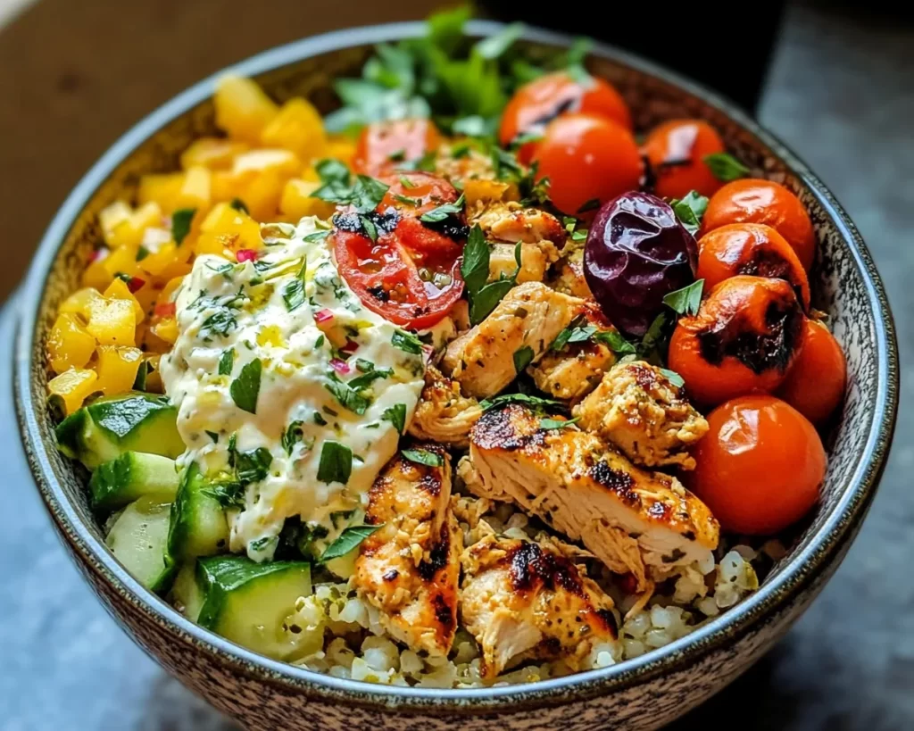 Easy Mediterranean Chicken Bowl