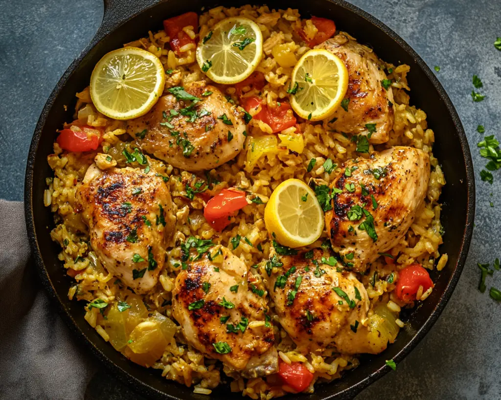 Healthy Chicken and Rice Skillet