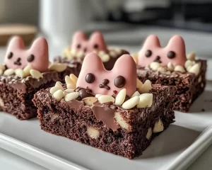 Easter Chocolate Bunny Brownies
