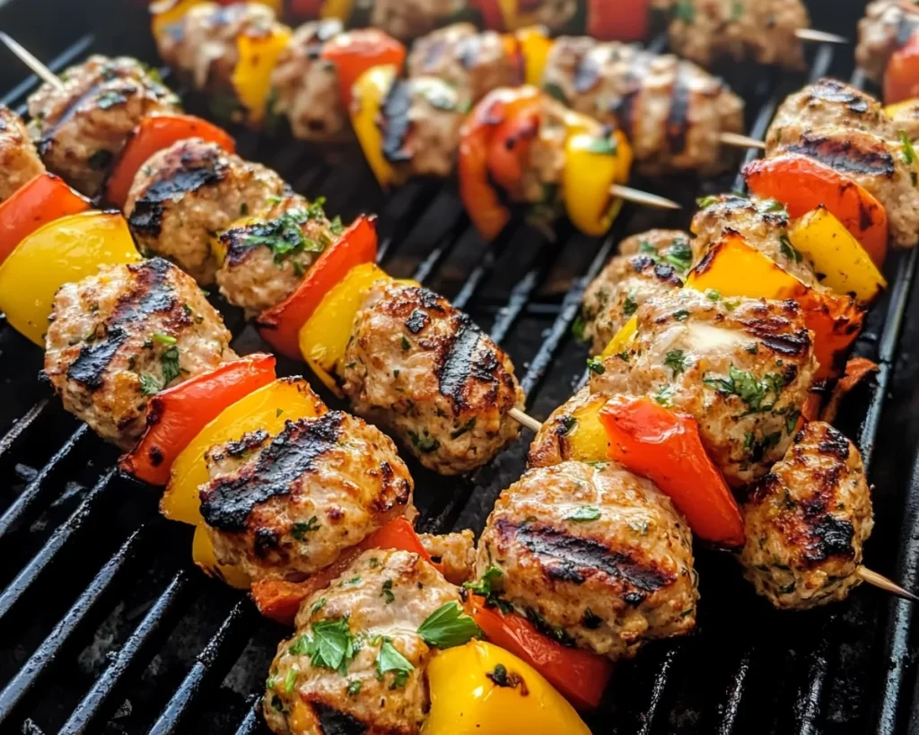 Best Grilled Ground Turkey Kabobs