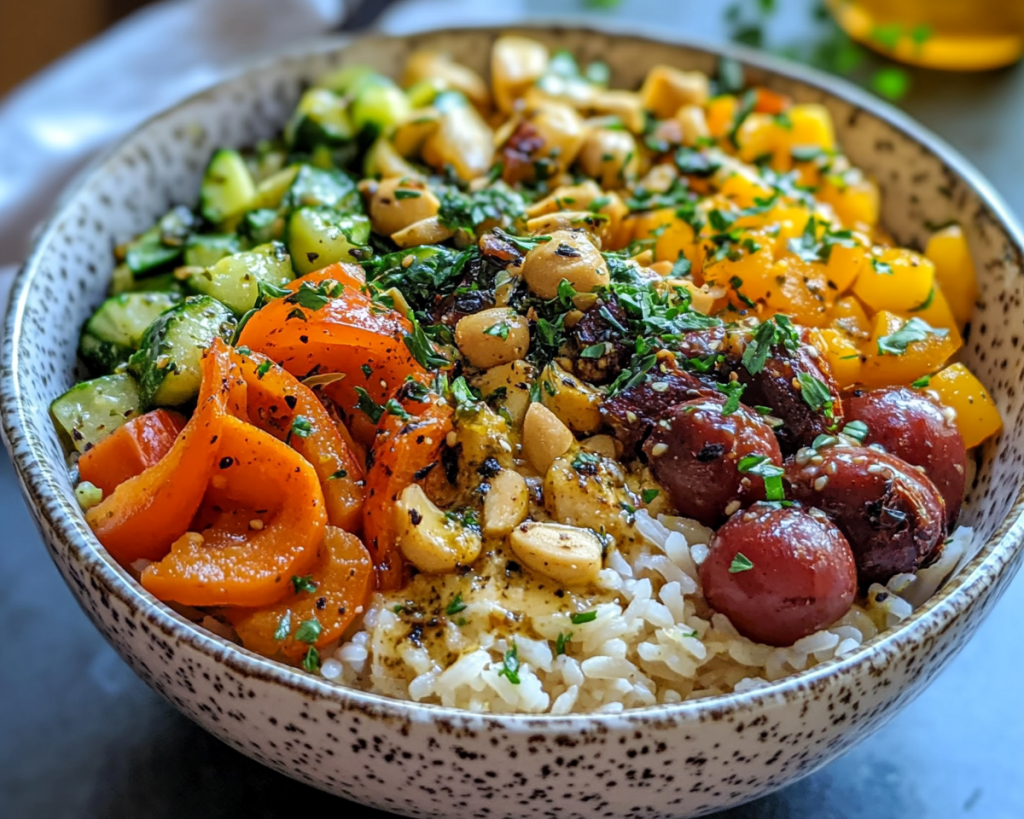 Mediterranean Vegetable Rice Bowl