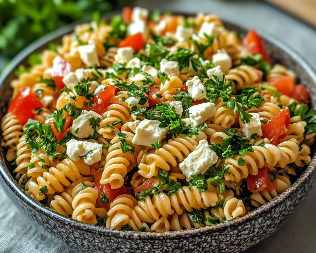 Pasta Salad with Feta and Parsley