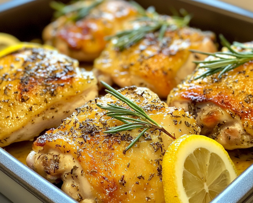 Lemon Herb Chicken Thighs in the Oven