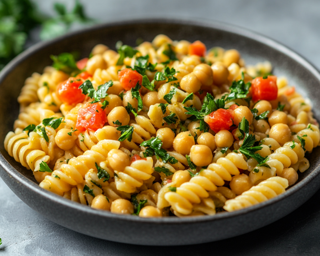 Pasta Salad with Chickpeas and Parsley