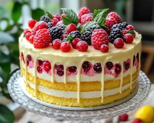 Spring Birthday Cake: Lemon Berry Birthday Cake