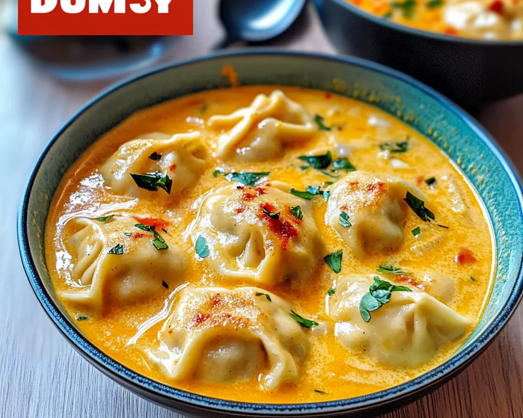 Creamy Coconut Curry Dumpling Soup