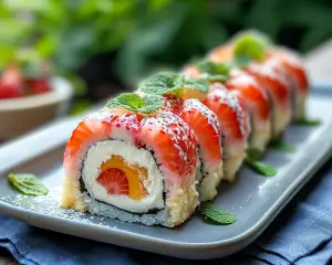 Delicious Strawberry Shortcake Sushi Rolls A Fun and Creative Dessert Recipe Idea