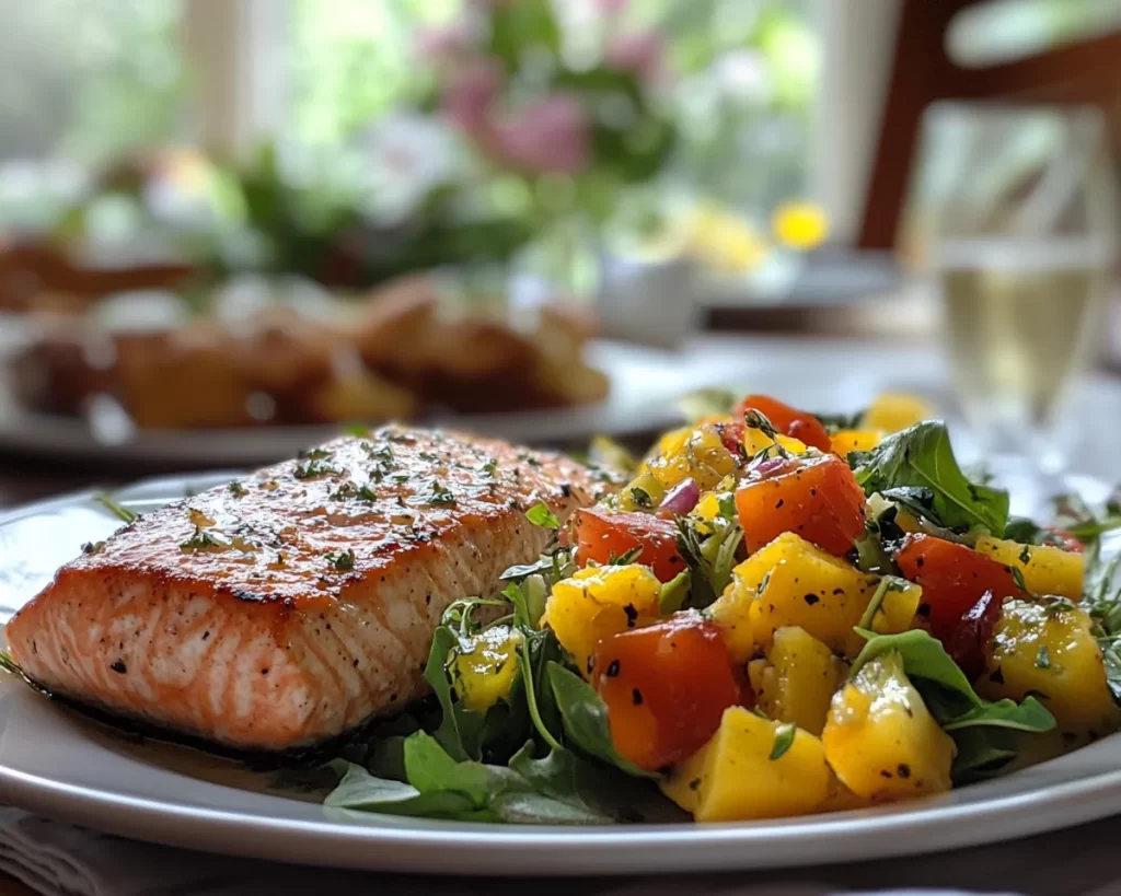 Spring Dinner Party: Salmon + Spring Salad Dinner