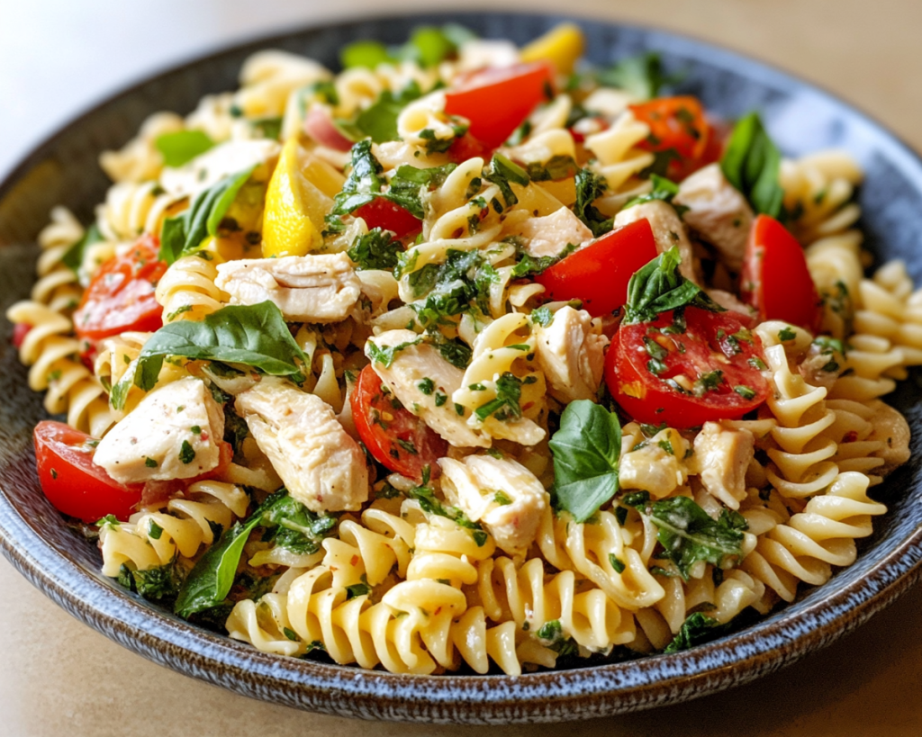Pasta Salad with Chicken and Lemon