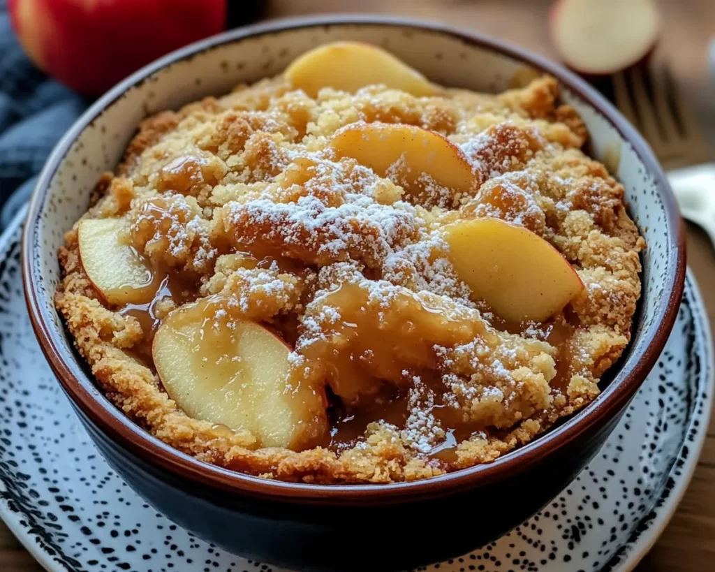 Cozy Warm Caramel Apple Cobbler Recipe
