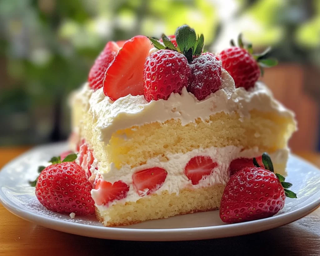 Spring Birthday Cake: Strawberry Lemon Sheet Cake