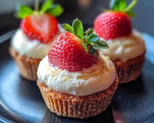 Spring Dessert: No Bake Strawberry Cheesecake Cups