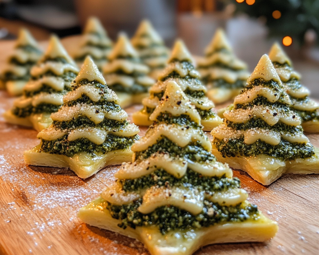 Cheesy Pesto Christmas Trees – Easy Christmas Appetizer Idea