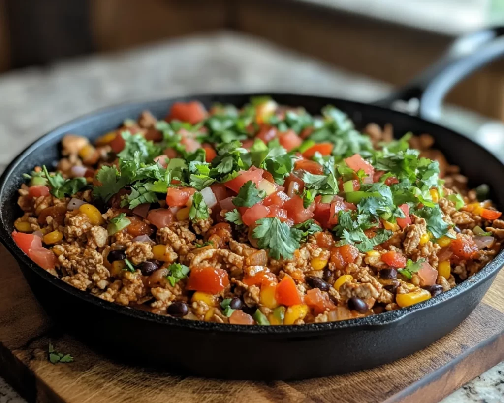Healthy Easy Turkey Taco Skillet