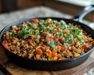 Healthy Easy Turkey Taco Skillet
