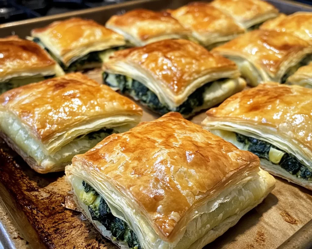 St Patrick’s Day Spinach and Artichoke Puff Pastry Bites