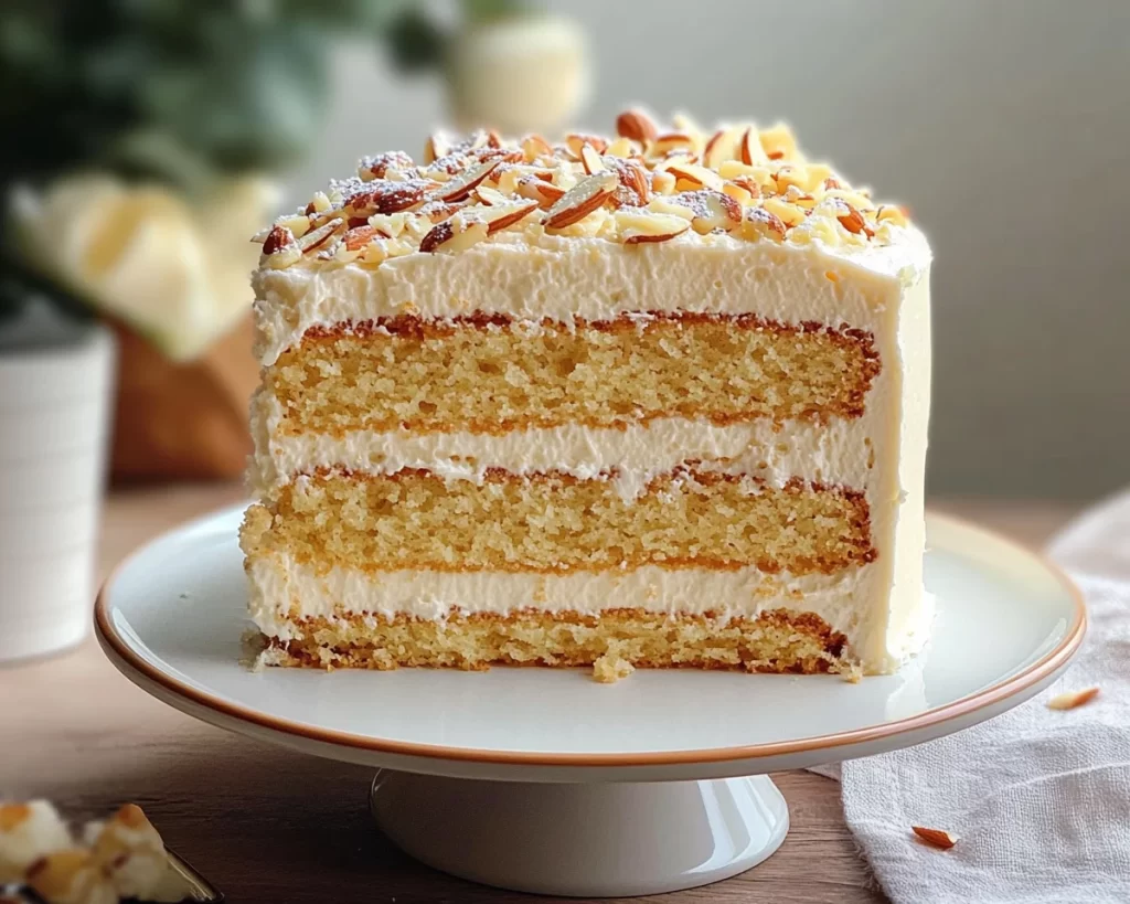 Classic Vanilla Cake with Almond Delight