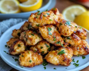 Quick Lemon Garlic Chicken Bites in 25 Minutes!