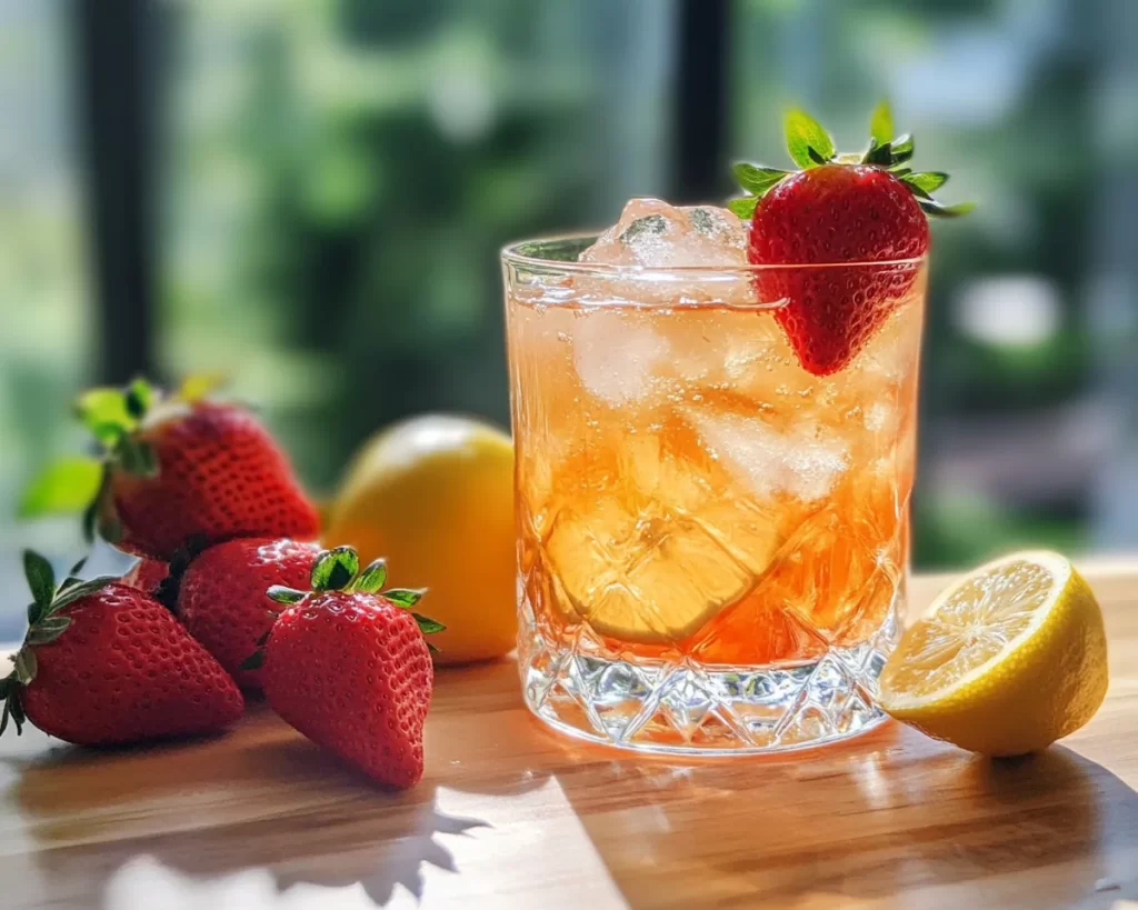 Spring Drinks: Strawberry Lemon Iced Mocktail