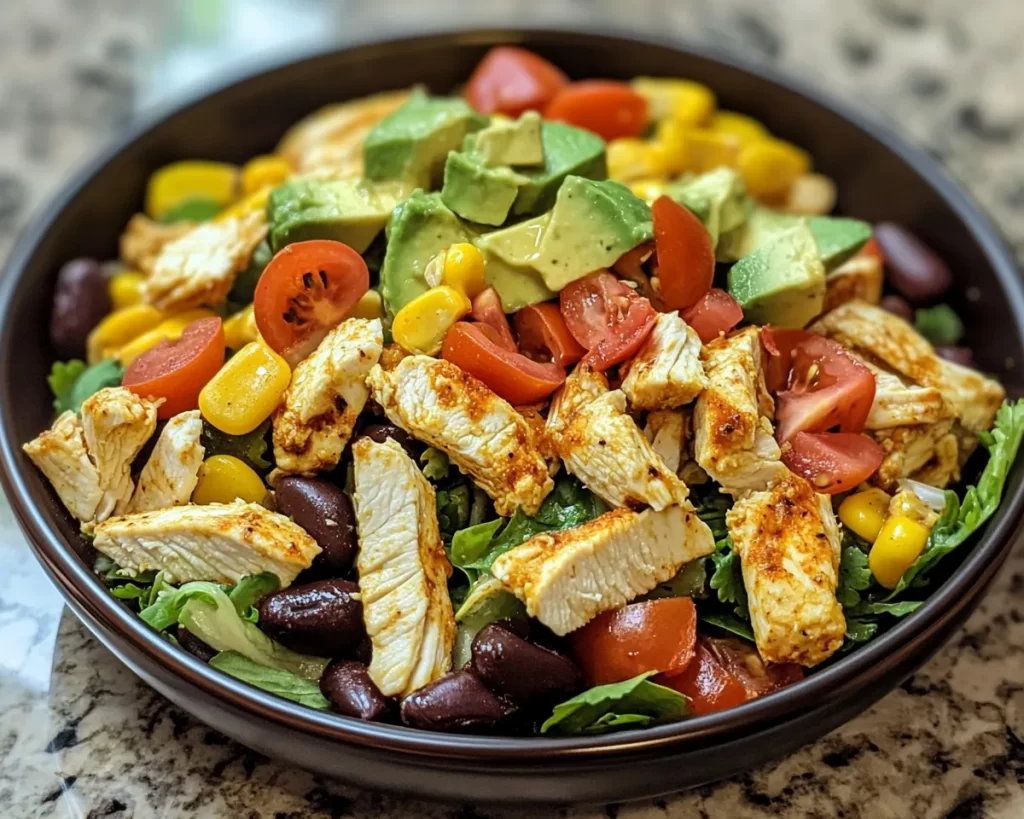 Healthy Easy Chicken Taco Salad (High Protein)