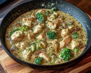 Chicken and Broccoli Creamy Skillet
