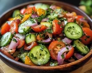 Spring Salad: Cucumber Tomato Salad (Fresh + Light)