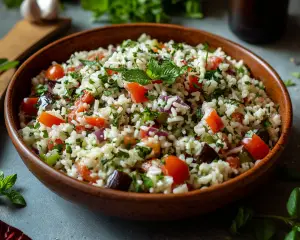 Mediterranean Rice Salad with Herbs