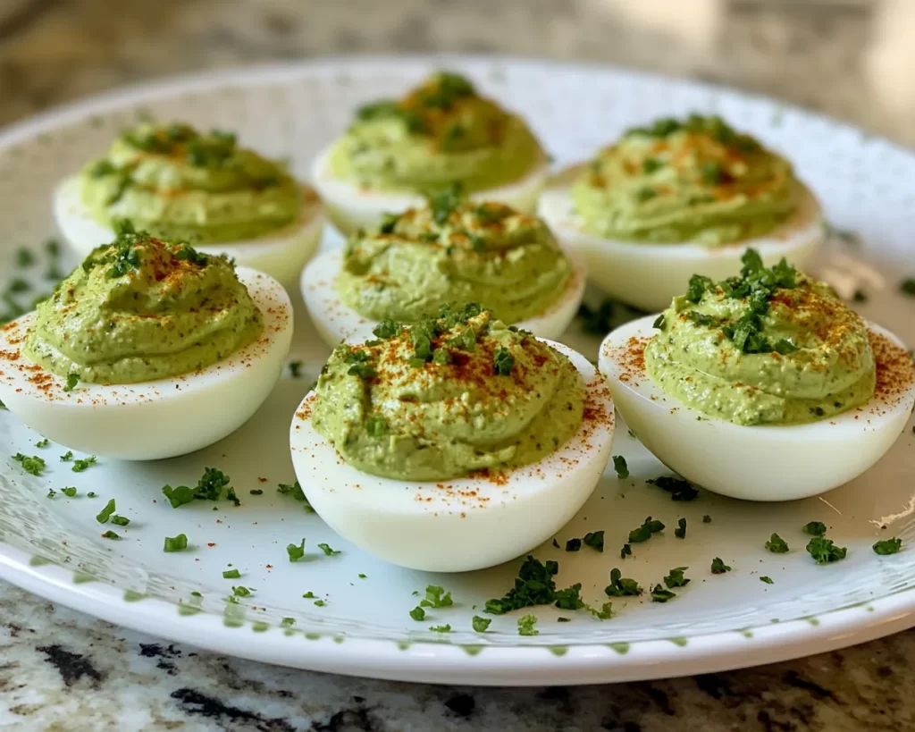 St Patrick’s Day Green Deviled Eggs
