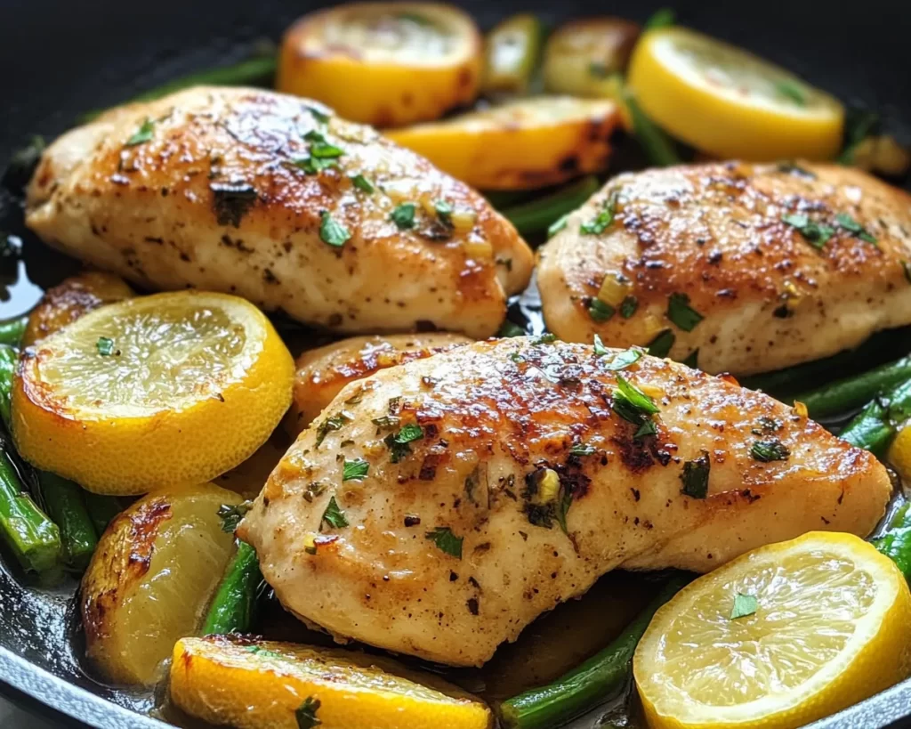 Spring Dinner Ideas: Lemon Garlic Chicken Skillet
