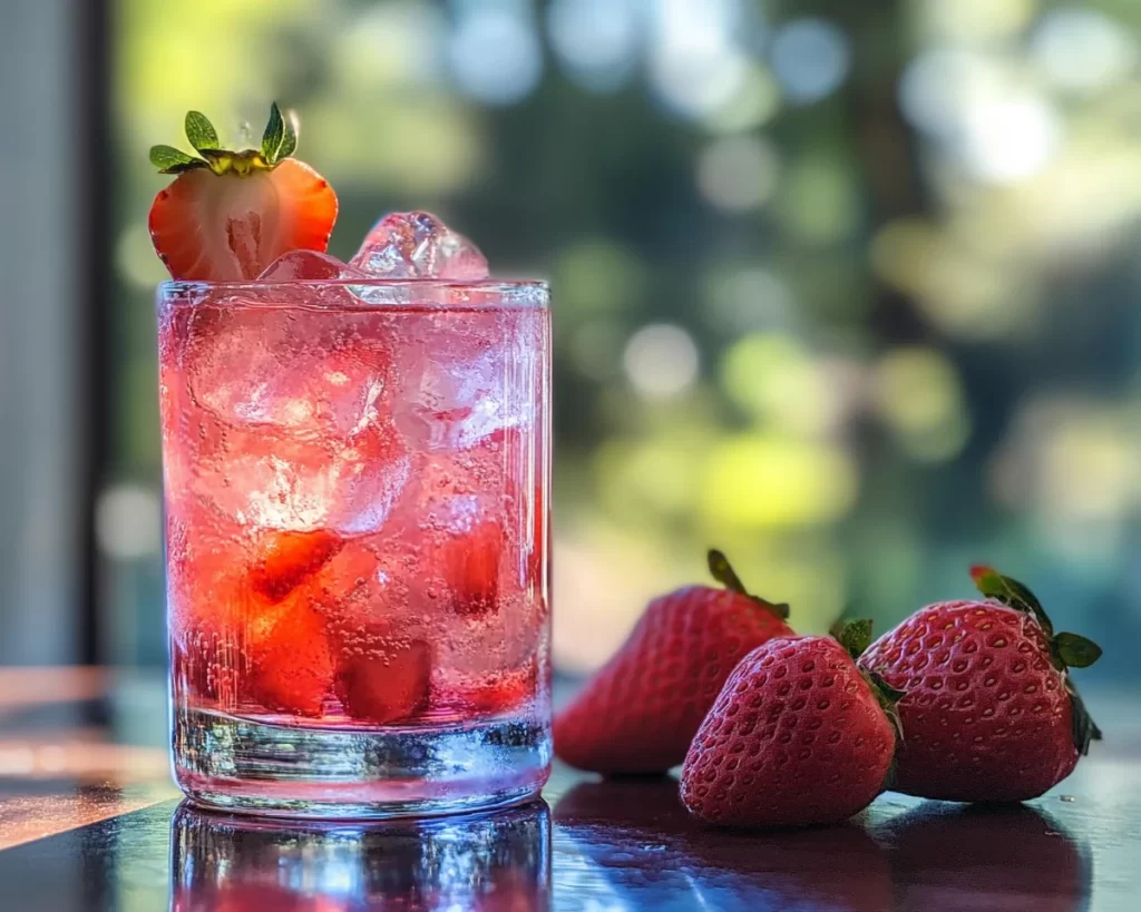 Spring Drinks: Pink Strawberry Soda Mocktail