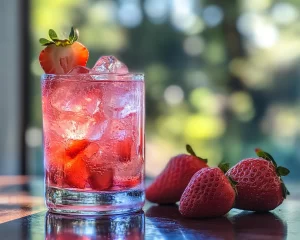 Spring Drinks: Pink Strawberry Soda Mocktail
