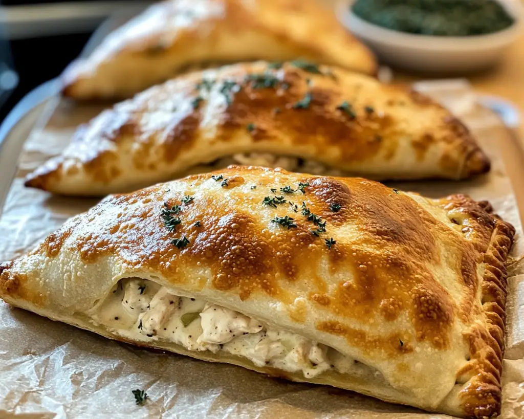 Easy Chicken Alfredo Air Fryer Calzones Recipe