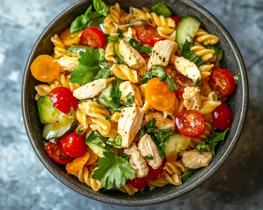 Summer Dinner Recipes: Chicken Pasta Salad Bowl