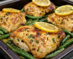 Garlic Lemon Chicken with Green Beans