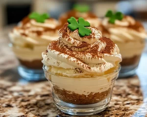 St Patrick’s Day Irish Cream Tiramisu Cups
