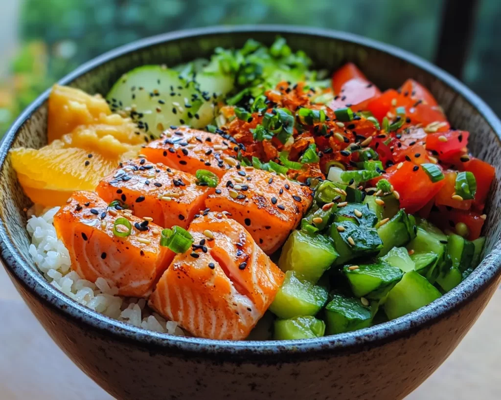 Healthy Easy Salmon Rice Bowl (High Protein)