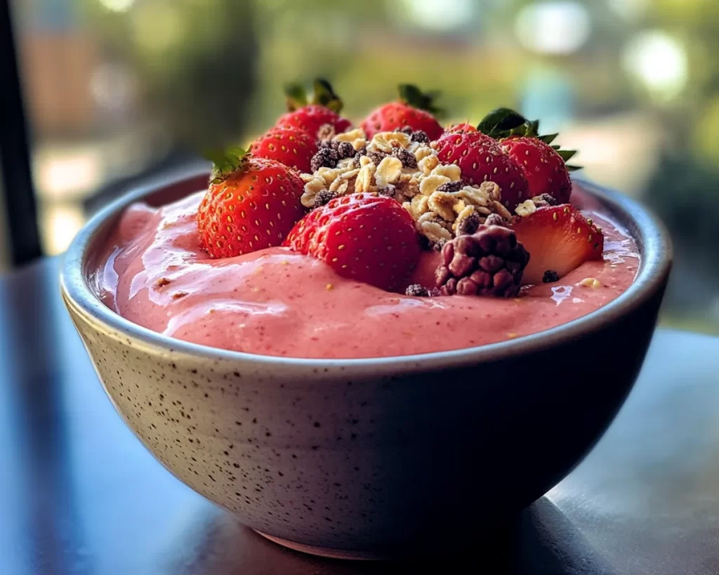 Strawberry Recipes Easy: Strawberry Smoothie Bowl (Fast)