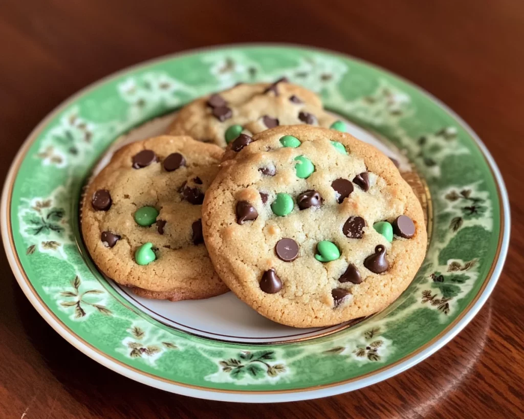 St Patrick’s Day Mint Chocolate Chip Cookies