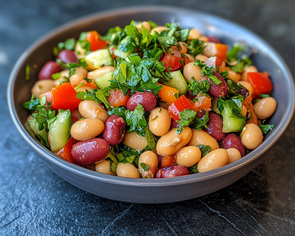 Mediterranean Bean Salad with Parsley