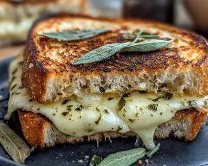 🧈 Sage Butter Grilled Cheese (Crispy, Cheesy & Elevated!)