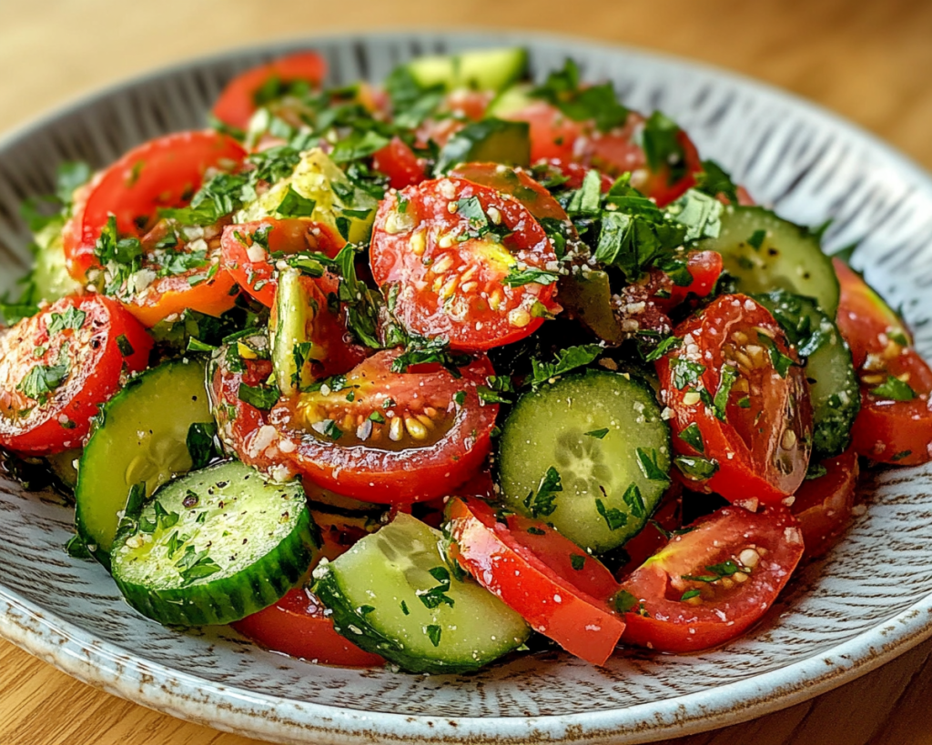 Mediterranean Tomato Cucumber Salad