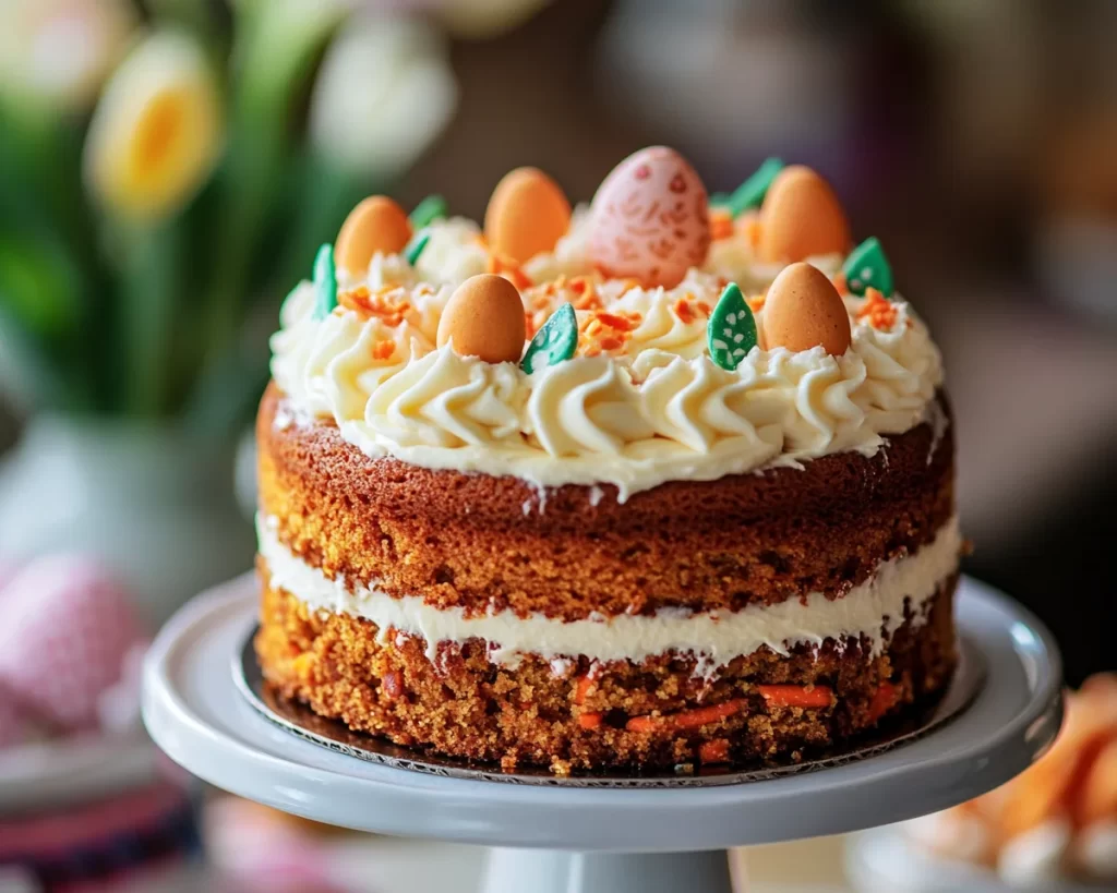 Easter Carrot Cake with Cream Cheese Frosting