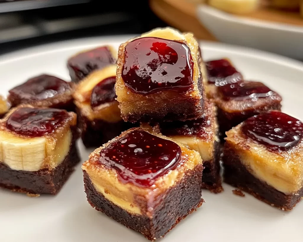 Tasty Peanut Butter And Jelly Banana Bites